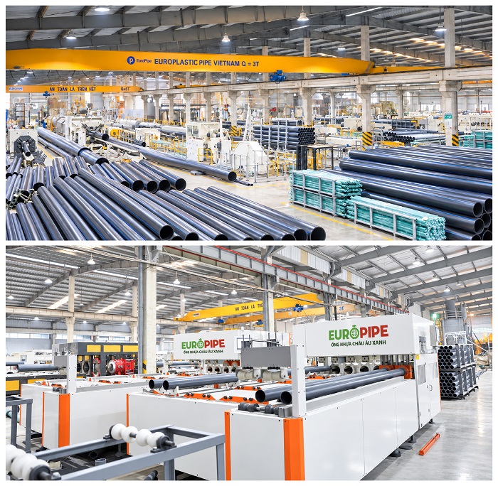 EUROPIPE ứng dụng dây chuyền công nghệ tiên tiến, đồng bộ của Đức từ những ngày đầu (Ảnh: AMACCAO).

